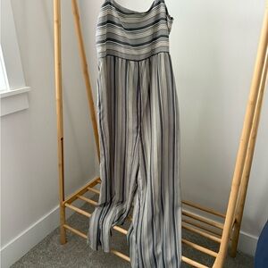 Gilli Navy and Off-White Striped Jumpsuit